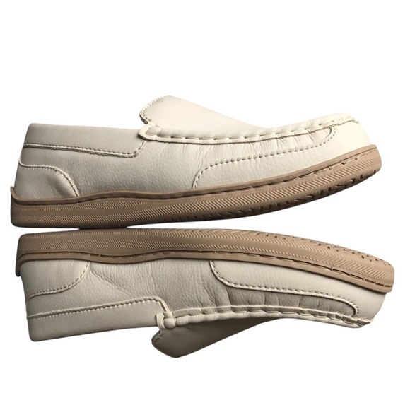 My Pillow My Slippers Womens Moccasin Cream Soft Leather Size 8W - Picture 8 of 10